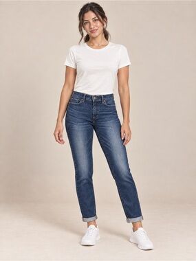 PAIGE Kylie Crop Jeans Women 31 Medium Wash Straight Leg Denim